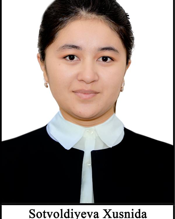 Sotvoldiyeva Xusnida Boxodir qizi